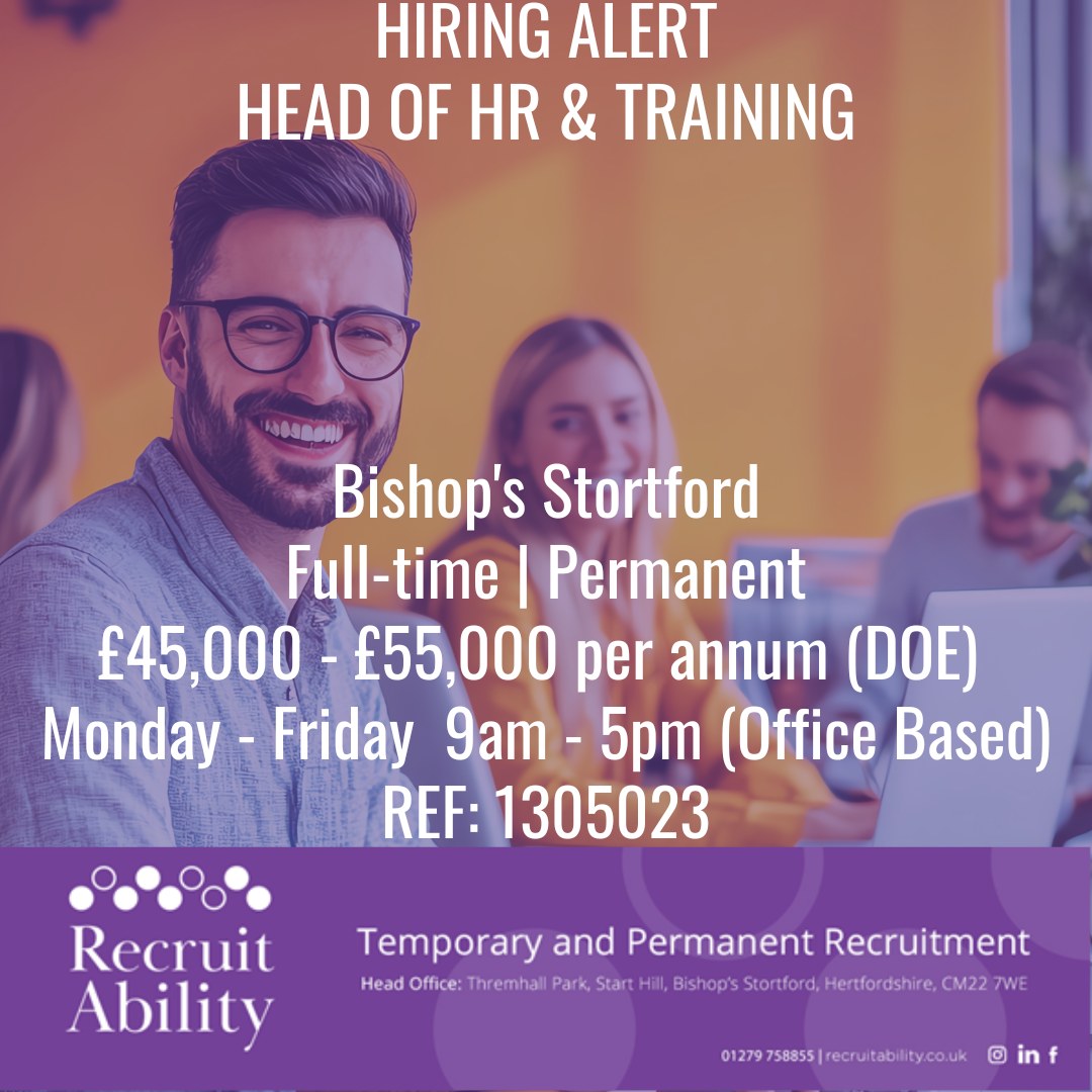 RecruitAbility - 🌟 Head of HR & Training – Bishop’s Stortford 🌟 Are you ...