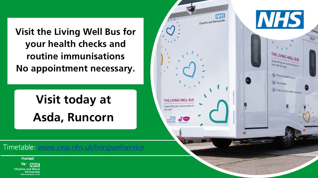 The Living Well Bus is at Asda,... - Halton Family Hubs | Facebook