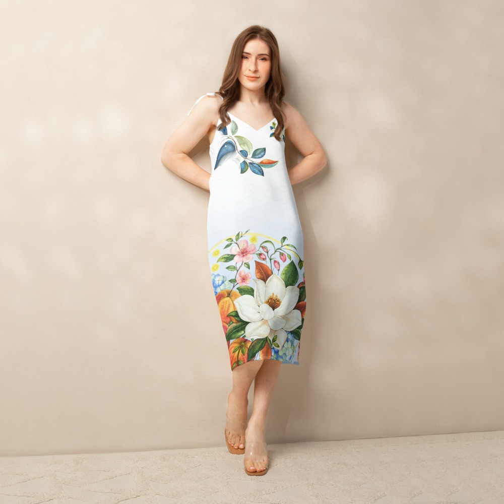 summer solstice dress Embellished Orange Maxi frill detailing Summer Solstice Outfit Sharing and