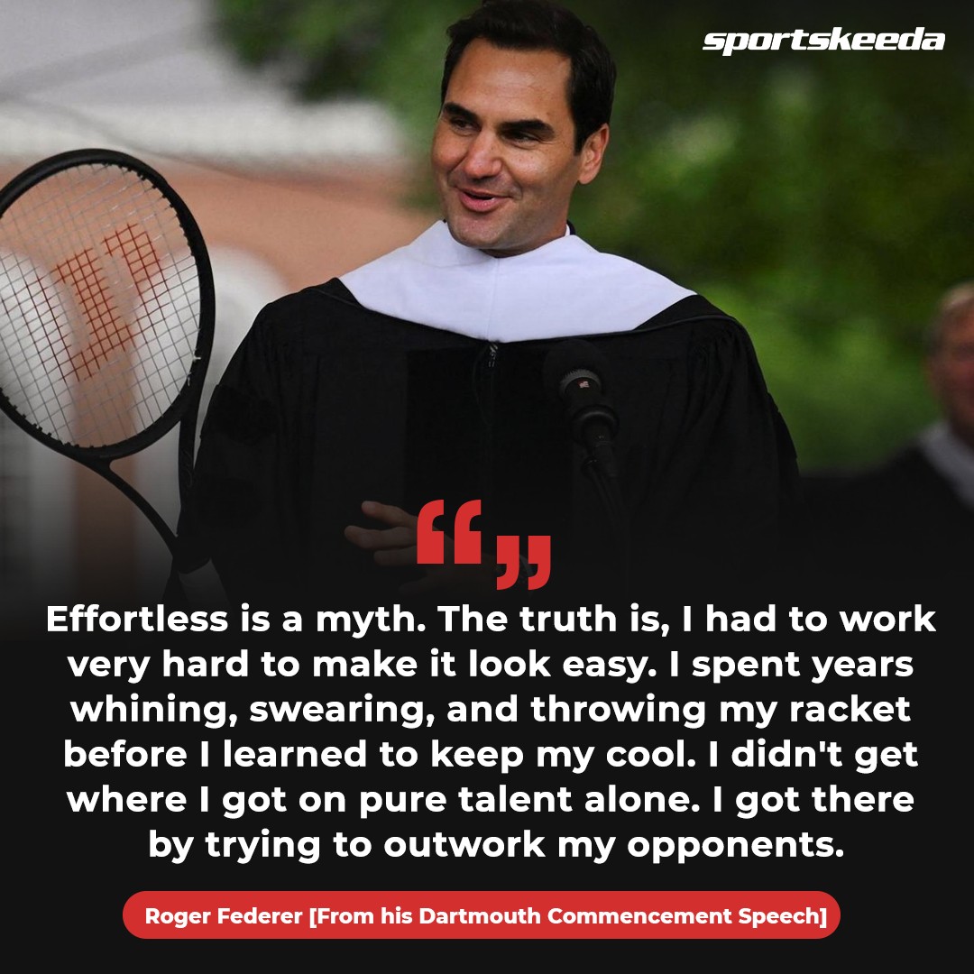 Sportskeeda - Throwback to Roger Federer's ICONIC quote! 🐐👑 | Facebook