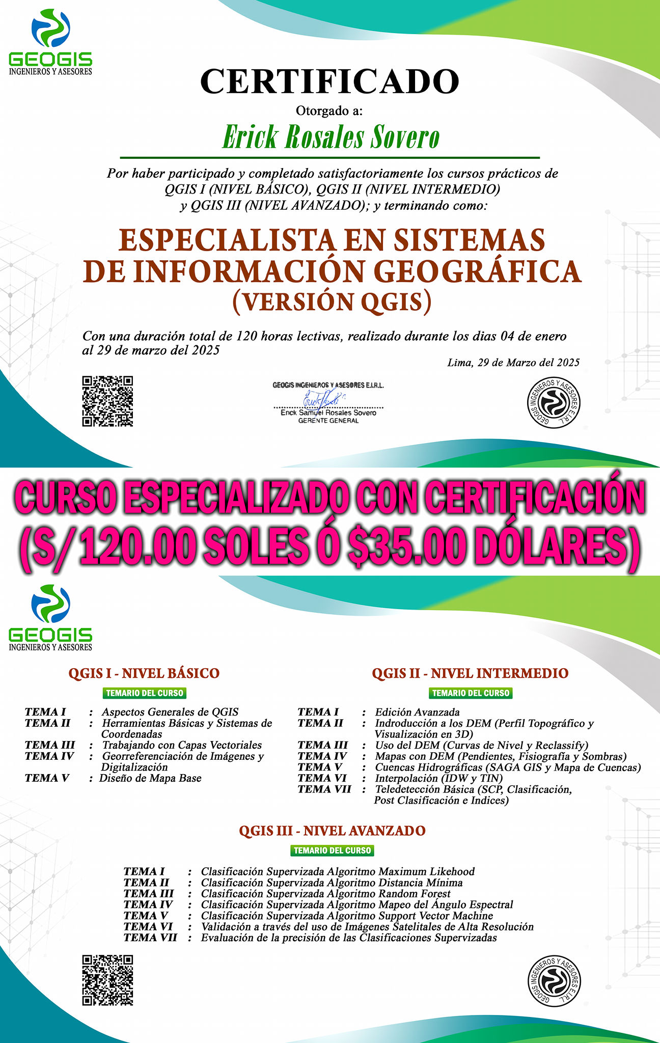 GEOGIS - 👨‍💼 𝐎𝐅𝐄𝐑𝐓𝐀 𝐄𝐗𝐂𝐋𝐔𝐒𝐈𝐕𝐀: 