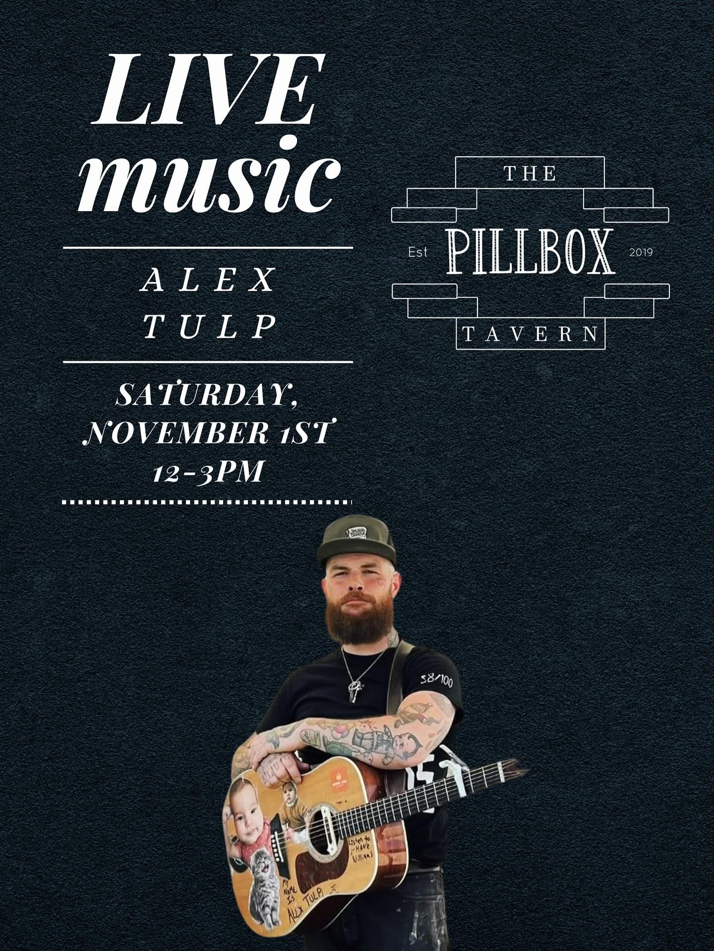 Pillbox Tavern - 🎶 Catch Alex Tulp live this Saturday from... | Facebook