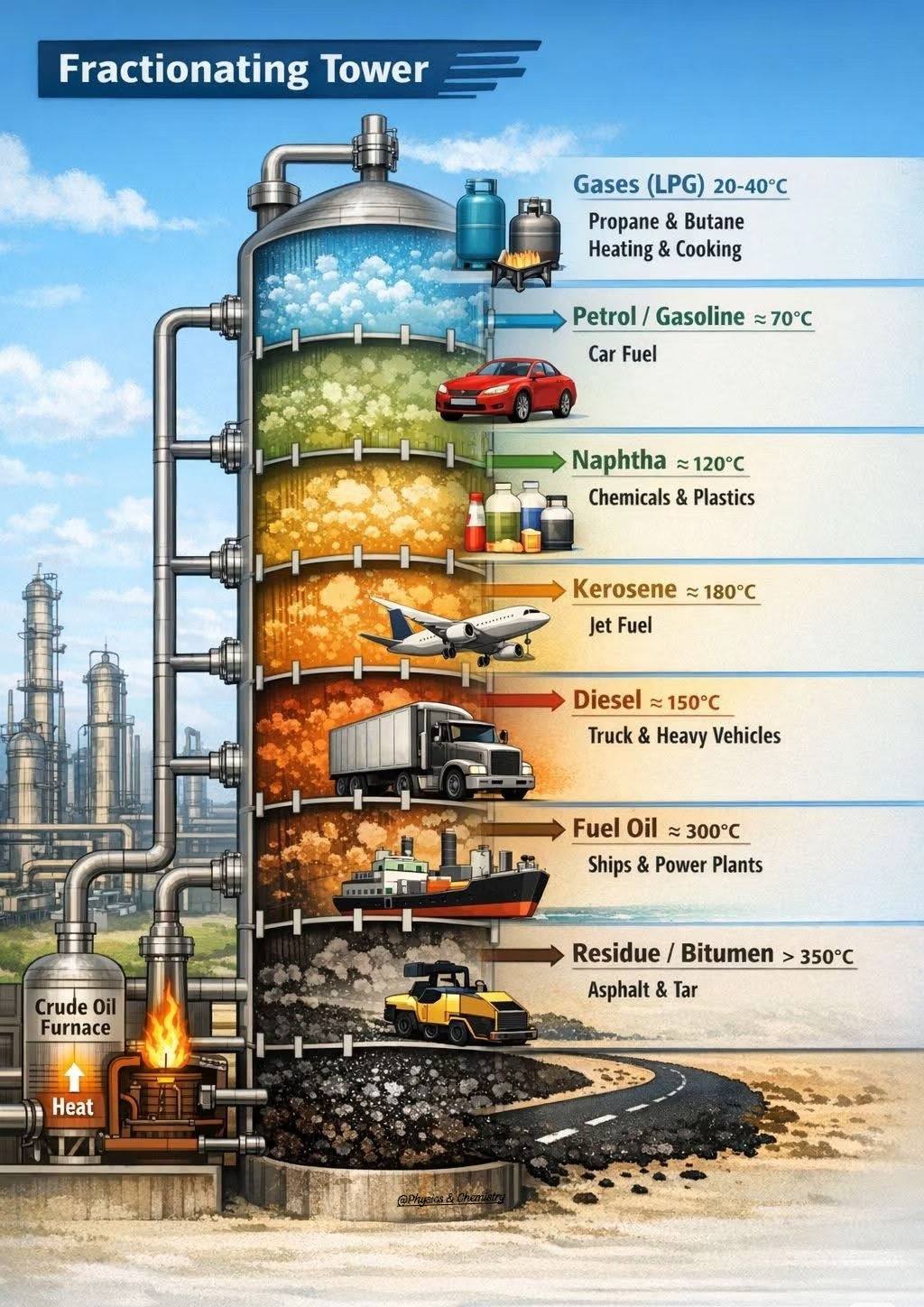 Physics - The core component of the refinery distillation process. Did ...