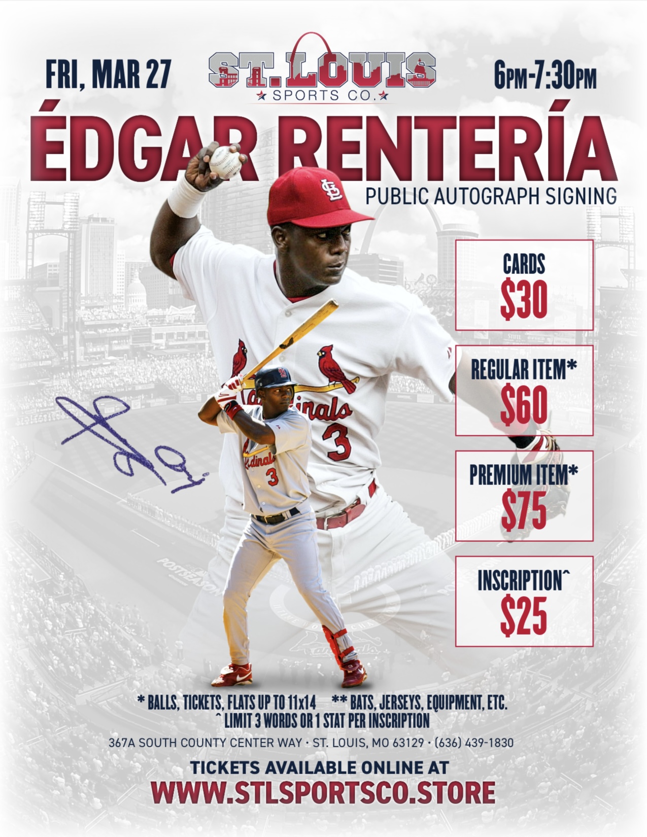 Edgar Renteria Public Autograph Signing