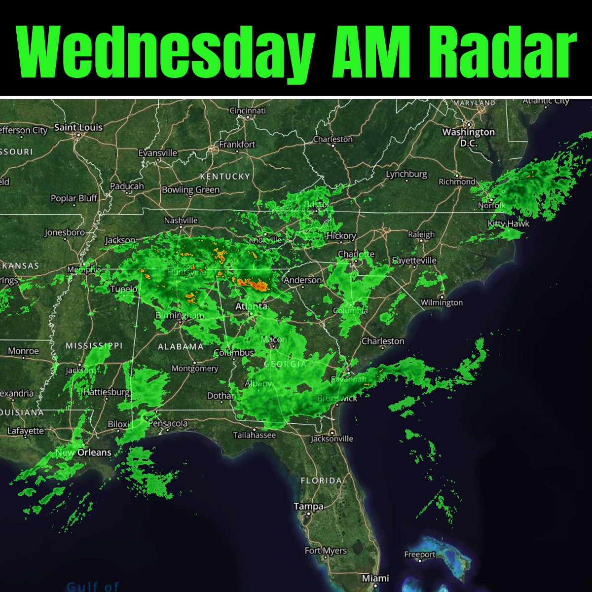 Mike's - A look at this Wednesday AM's rainy radar. Widespread drops ...