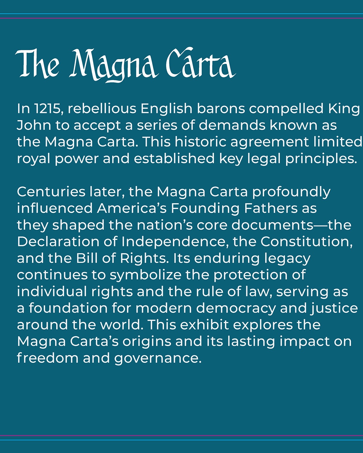 ART x LOVE - A closer look at The Magna Carta from the... | Facebook