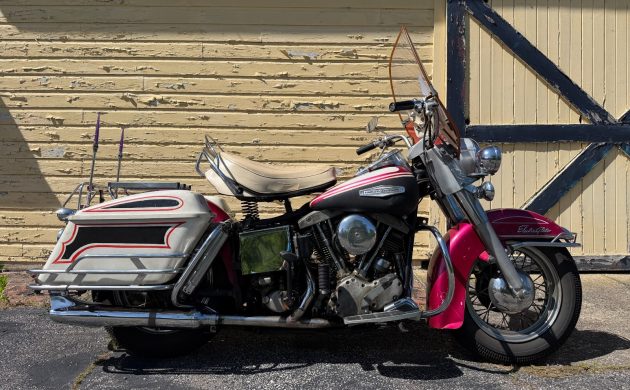 This 1967 Harley-Davidson FL features its original paint. It is a