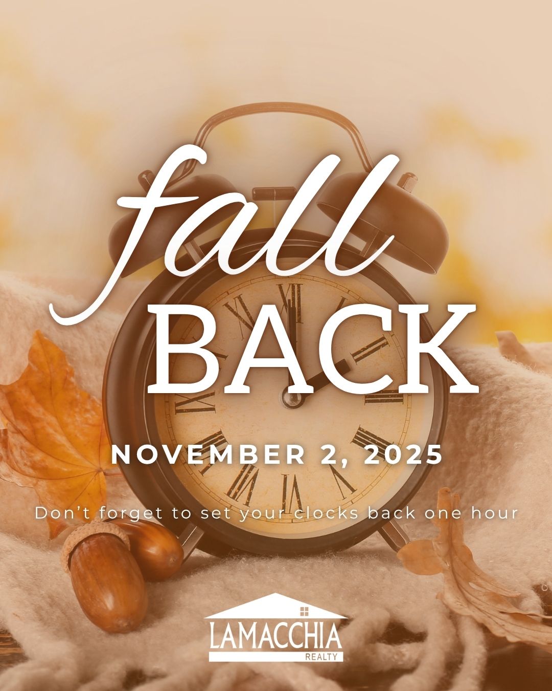Lori - ⏰ Don't forget- it's time to “fall back”! Set your clocks back ...