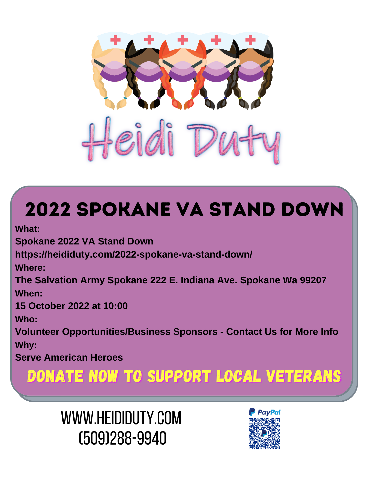 Heidi Duty Check out this article on the 2020 Spokane VA Stand Down to learn more https //www