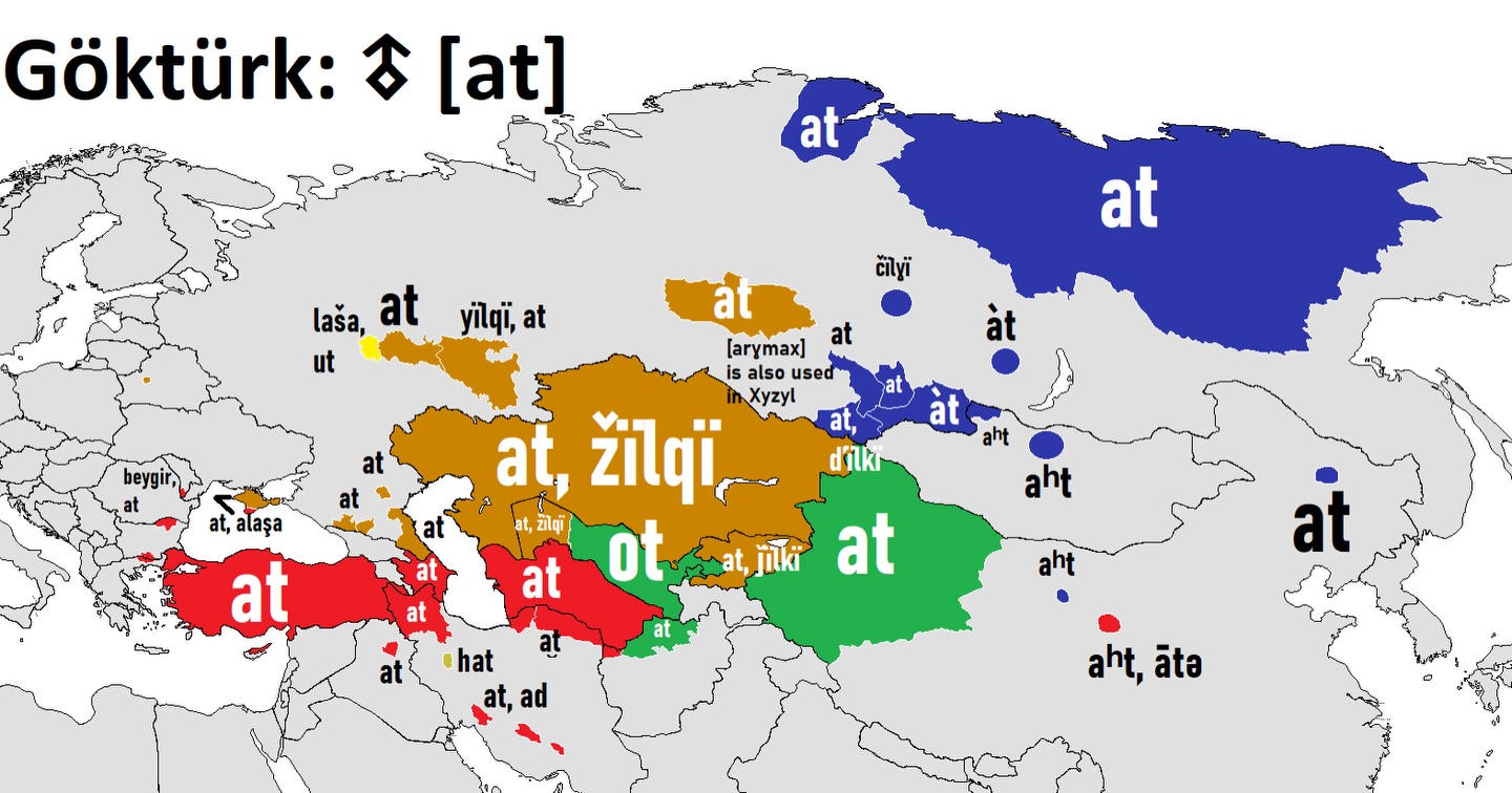 Türk dillerinde at. - Haritaları Seviyorum | Facebook