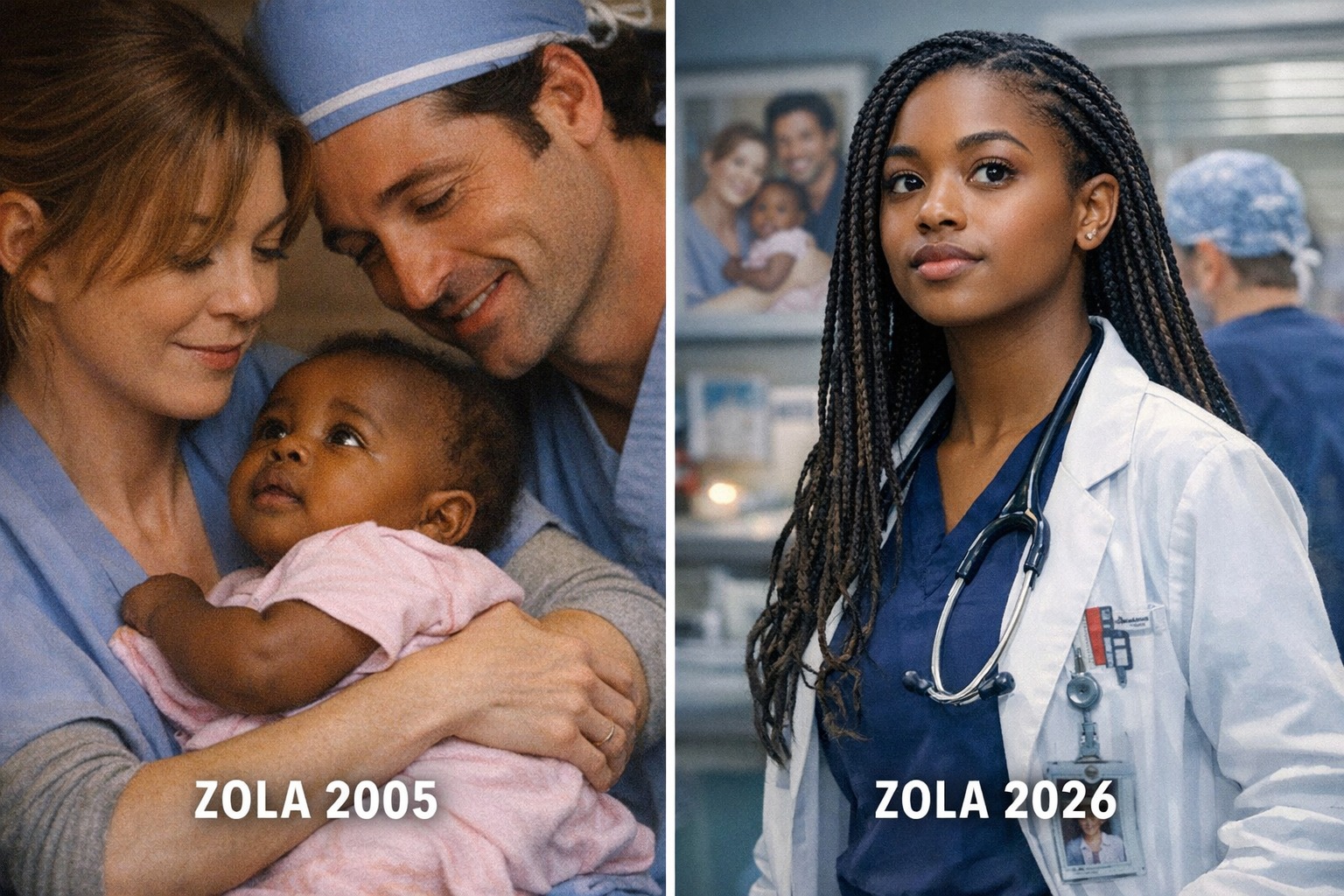 ZOLA 2005 and ZOLA 2026 - two moments... - Grey's Fandom Lab | Facebook