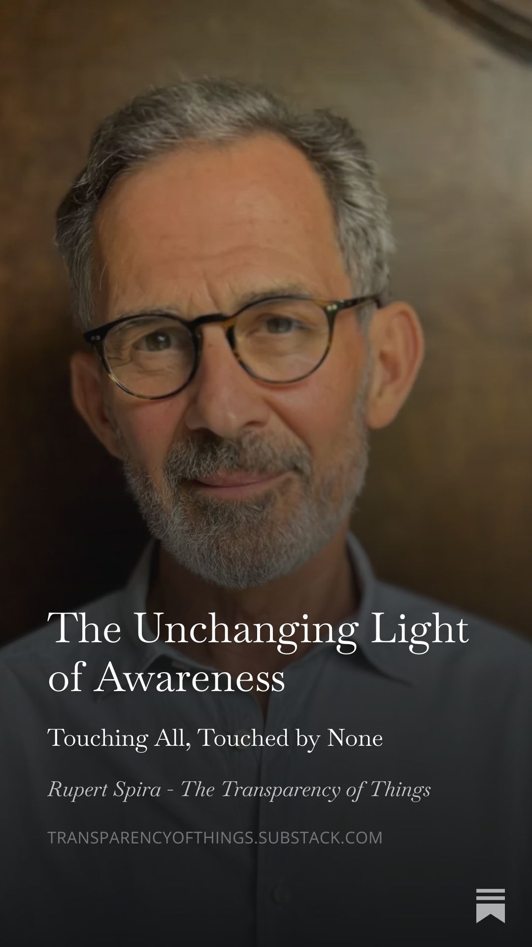 Rupert Spira - ‘The awareness that is aware of the... | Facebook