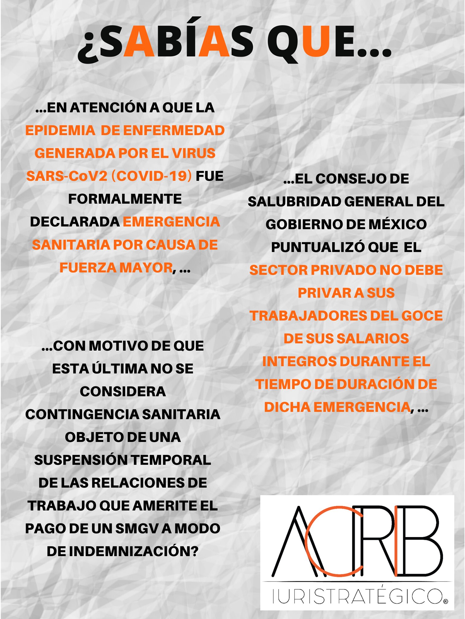 El 30 de marzo de 2020 a partir de... - ACRIB Iuristratégico