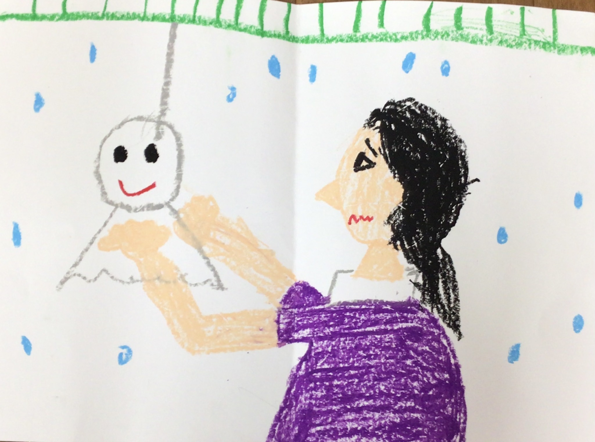 年長］【難関私立女子クラス・難関私立共学クラス】梅雨の絵［理英会 