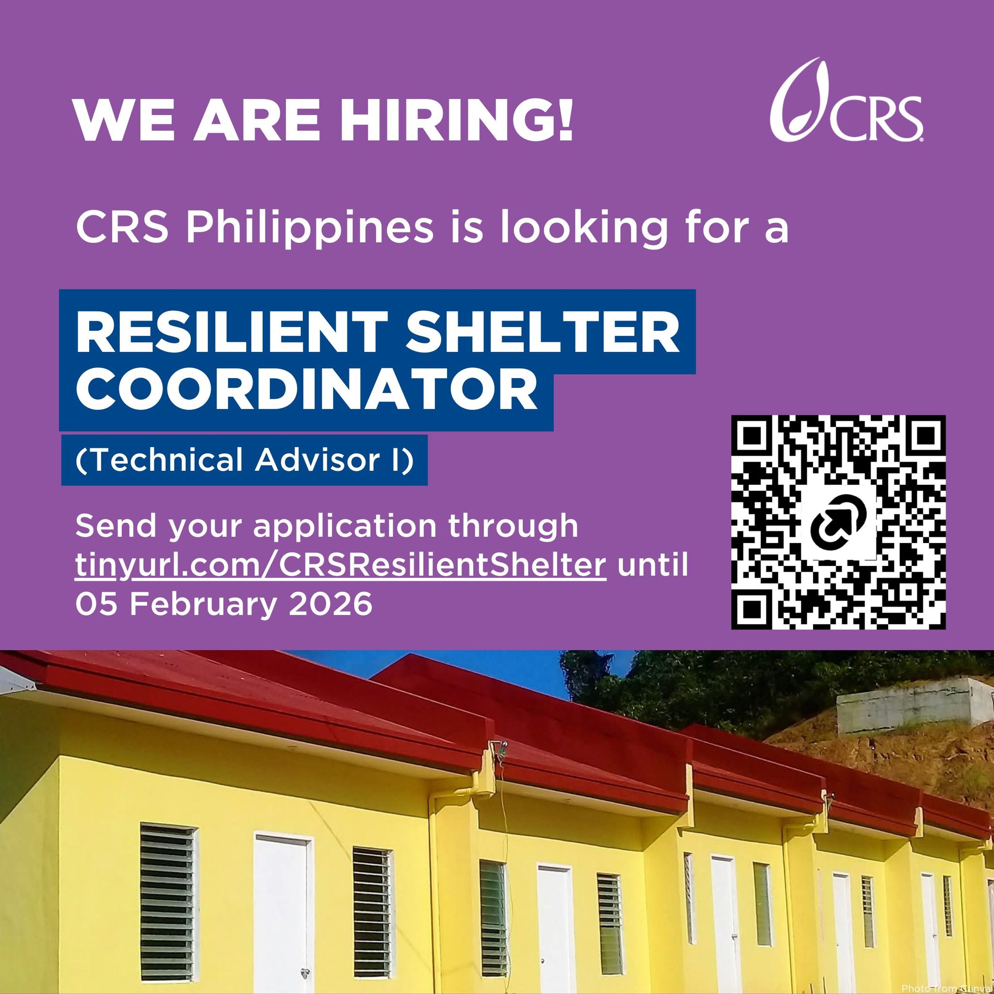 CRS - WE’RE HIRING! CRS Philippines is looking for a Resilient Shelter ...