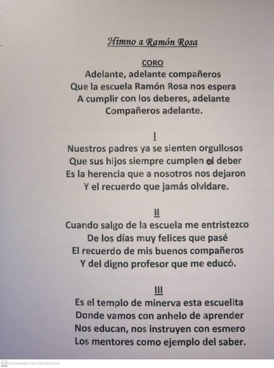 CEB Ramón Rosa - Himno al CEB RAMÓN ROSA, escrito por... | Facebook