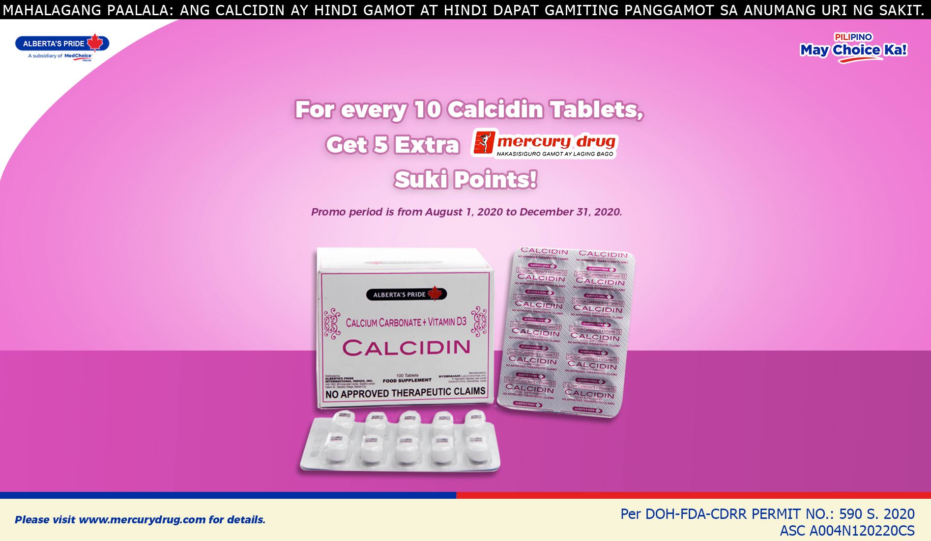 Sa CALCIDIN, may extra Mercury... - MedChoice Pharma Inc. | Facebook