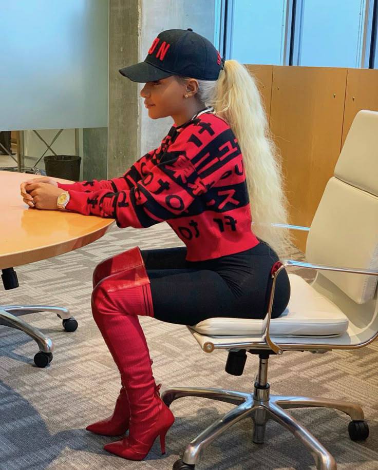 open lace back dress Side Laced Thigh High Boots in Black and Red  Honour Clothing