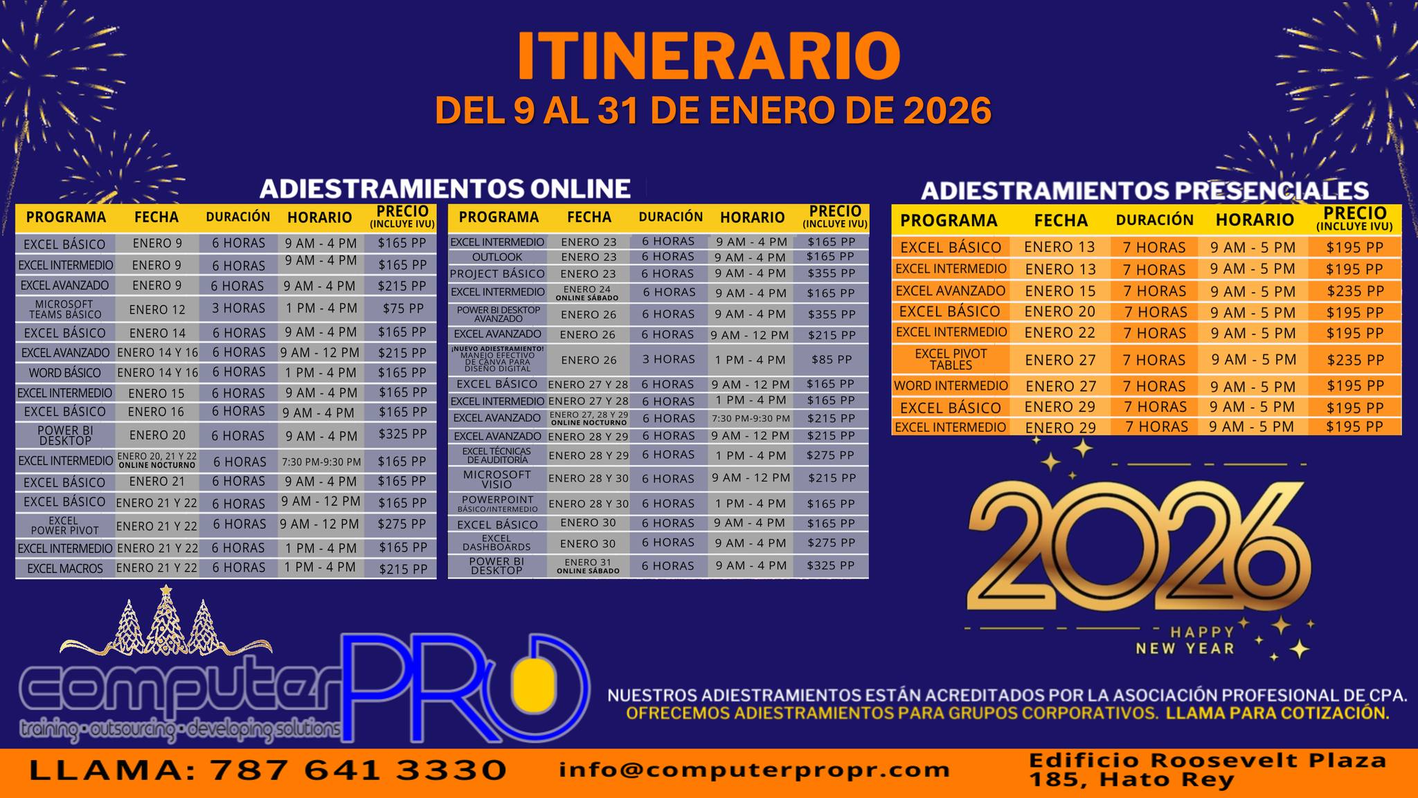 Computer Pro PR - ☝️¡𝑪𝒂𝒍𝒆𝒏𝒅𝒂𝒓𝒊𝒐 𝒅𝒆 𝑨𝒅𝒊𝒆𝒔𝒕𝒓𝒂𝒎𝒊𝒆𝒏𝒕𝒐𝒔 𝑶𝑵𝑳𝑰𝑵𝑬... | Facebook