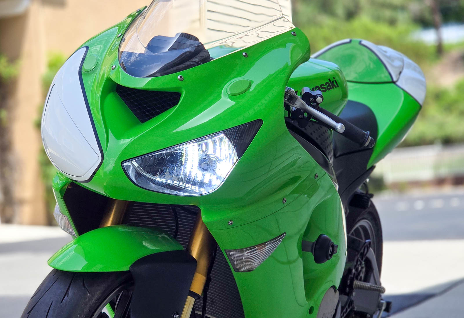 Wrapping up 4th for our site Tuesday's a heavily upgraded Kawi 636