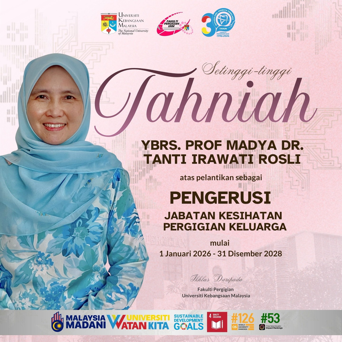 Fakulti - Setinggi-tinggi tahniah diucapkan kepada YBrs. Prof. Madya Dr ...