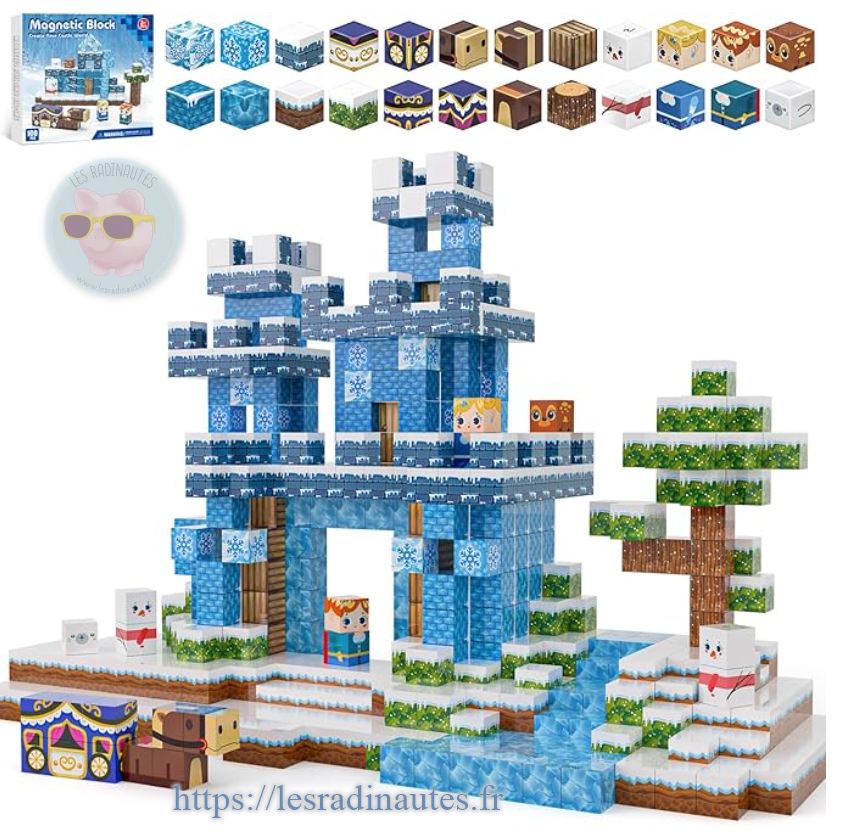 Blocs Magnétiques Licorne De Rêve – 100 Pièces – Construction Créative, Couleurs Vives – STEM – Dès 4 Ans