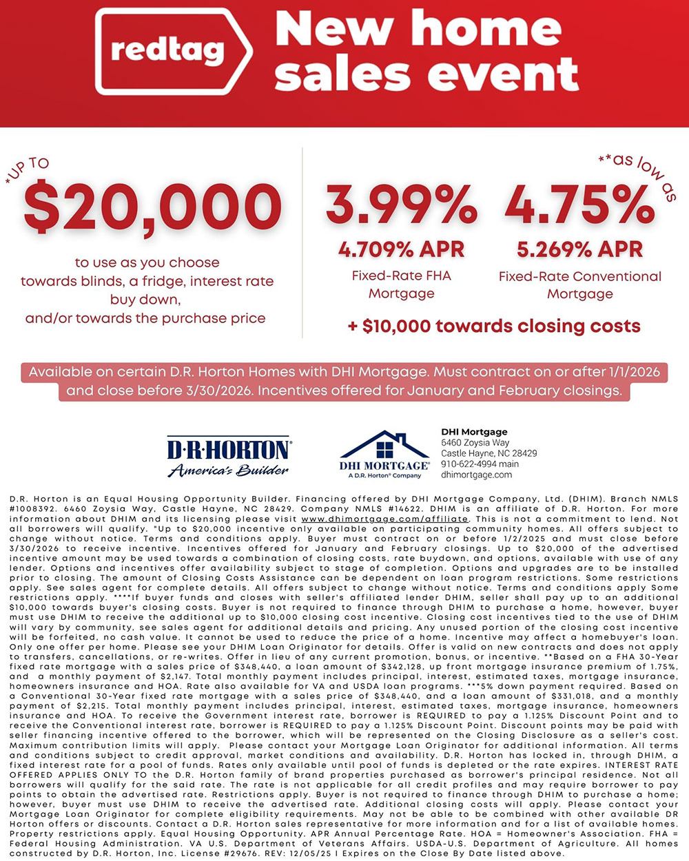 Grand - D.R. Horton Wilmington It’s Official – The Red Tag Event is ...