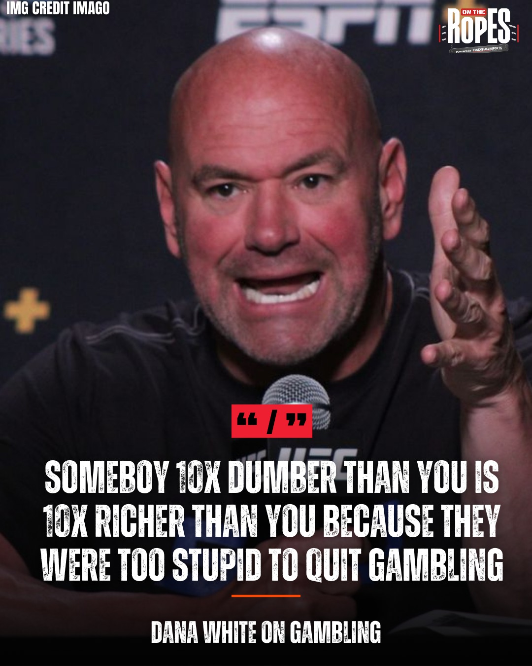 On The Ropes - One quote. A massive debate. 👀 Dana White... | Facebook