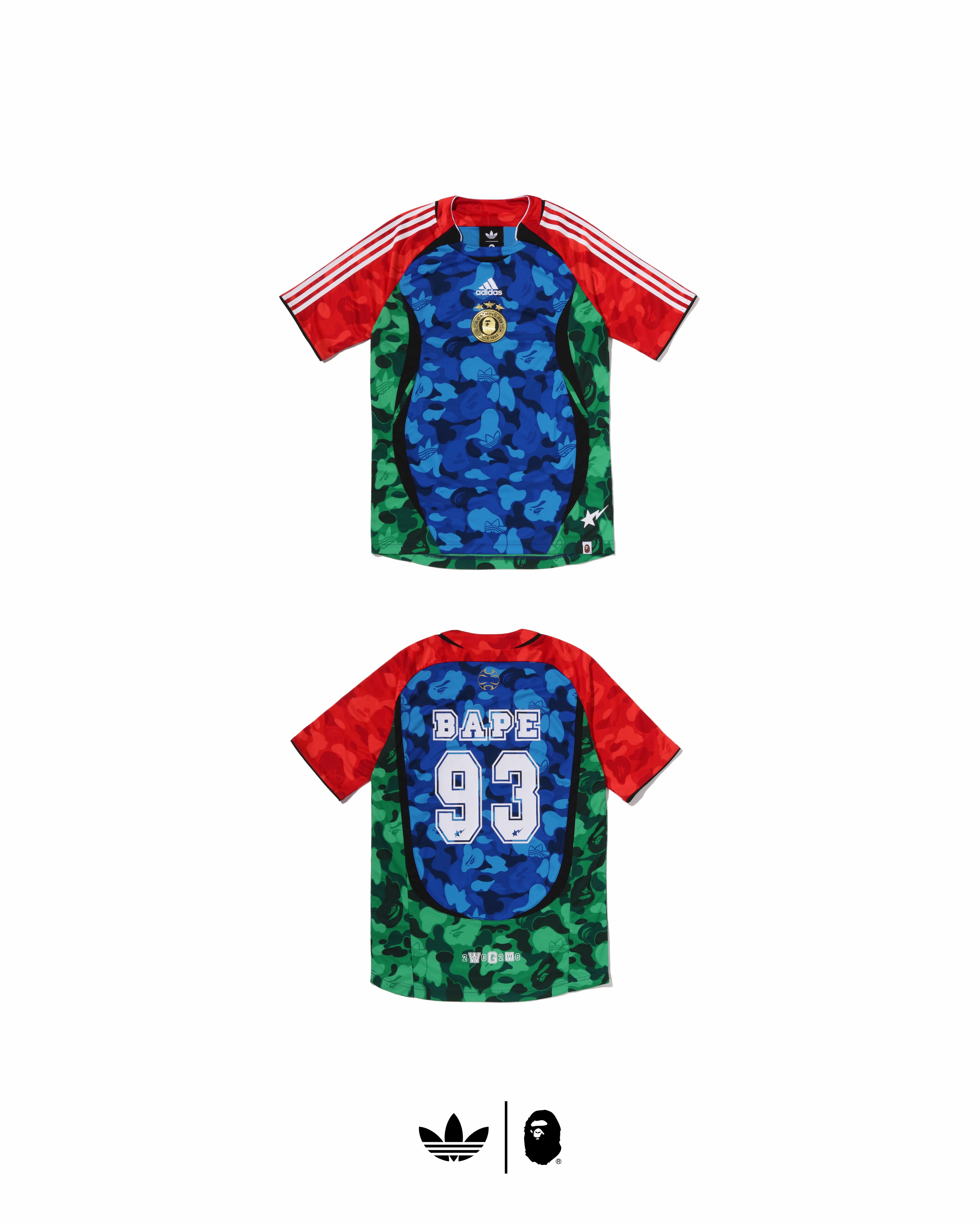 adidas Originals x BAPE® Home & Away styles reimagined, jerseys
