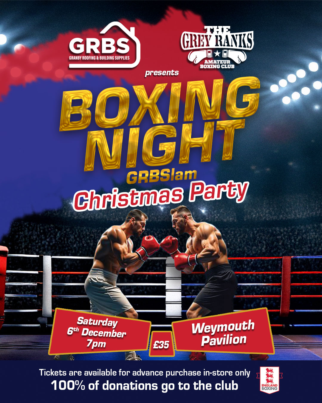 Granby - 🥊 𝗟𝗔𝗦𝗧 𝗖𝗛𝗔𝗡𝗖𝗘! 🥊 Don’t miss Weymouth’s 𝗕𝗼𝘅𝗶𝗻𝗴 𝗡𝗶𝗴𝗵𝘁 𝗼𝗳 𝘁𝗵𝗲 ...