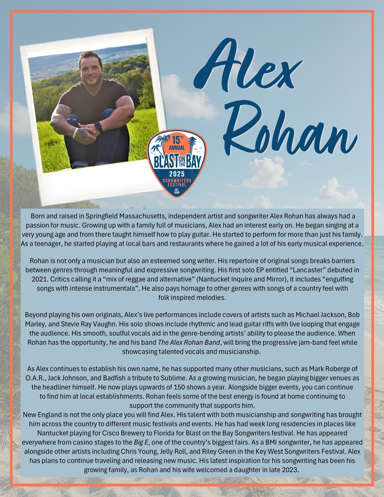 🎵 Artist Spotlight: Alex Rohan 🎵 Get... - Blast On The Bay | Facebook