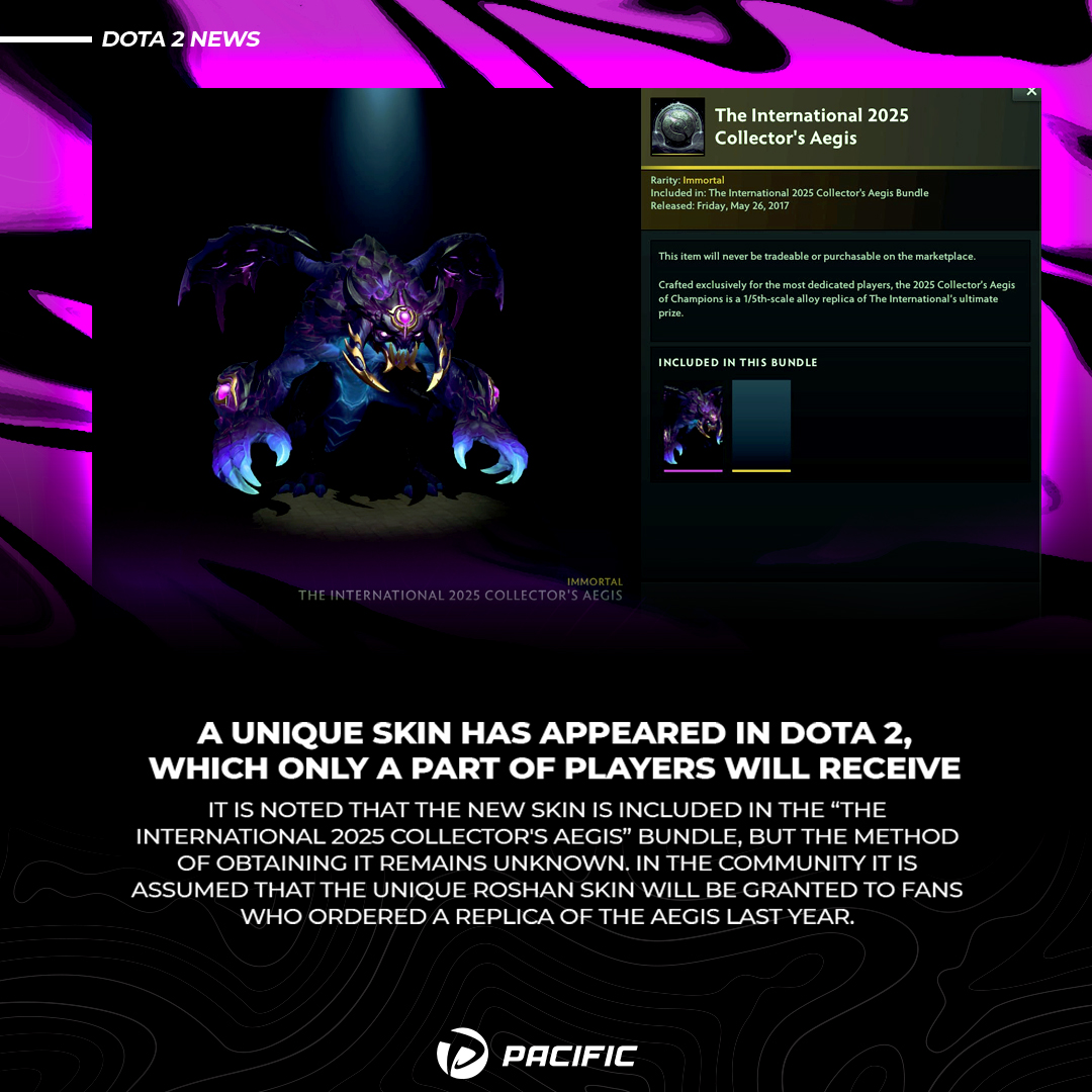 A unique skin has appeared in Dota 2, which only a part of players
