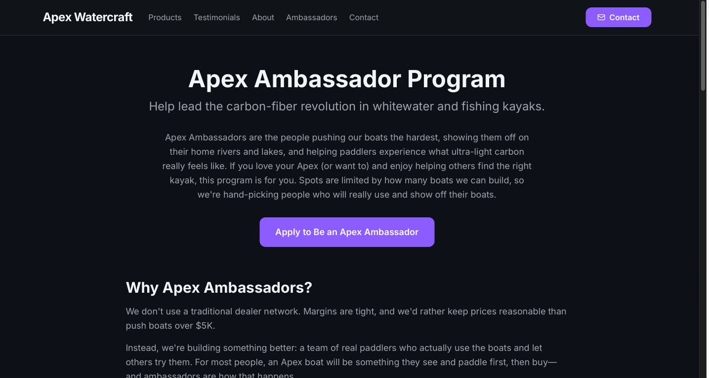 Apex Watercraft - Have you seen the ambassador program we... | Facebook