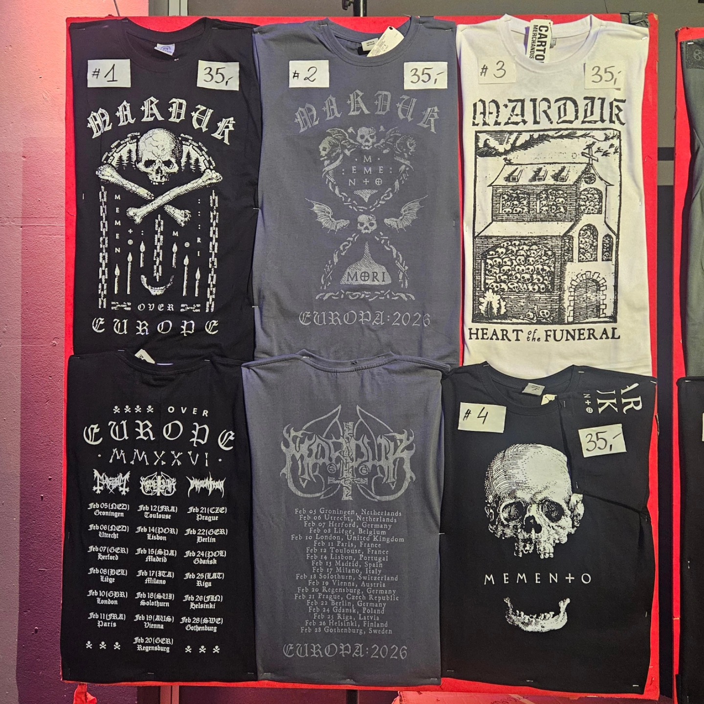 Death Over Europe - The merch Cash only! Design: holypoison 