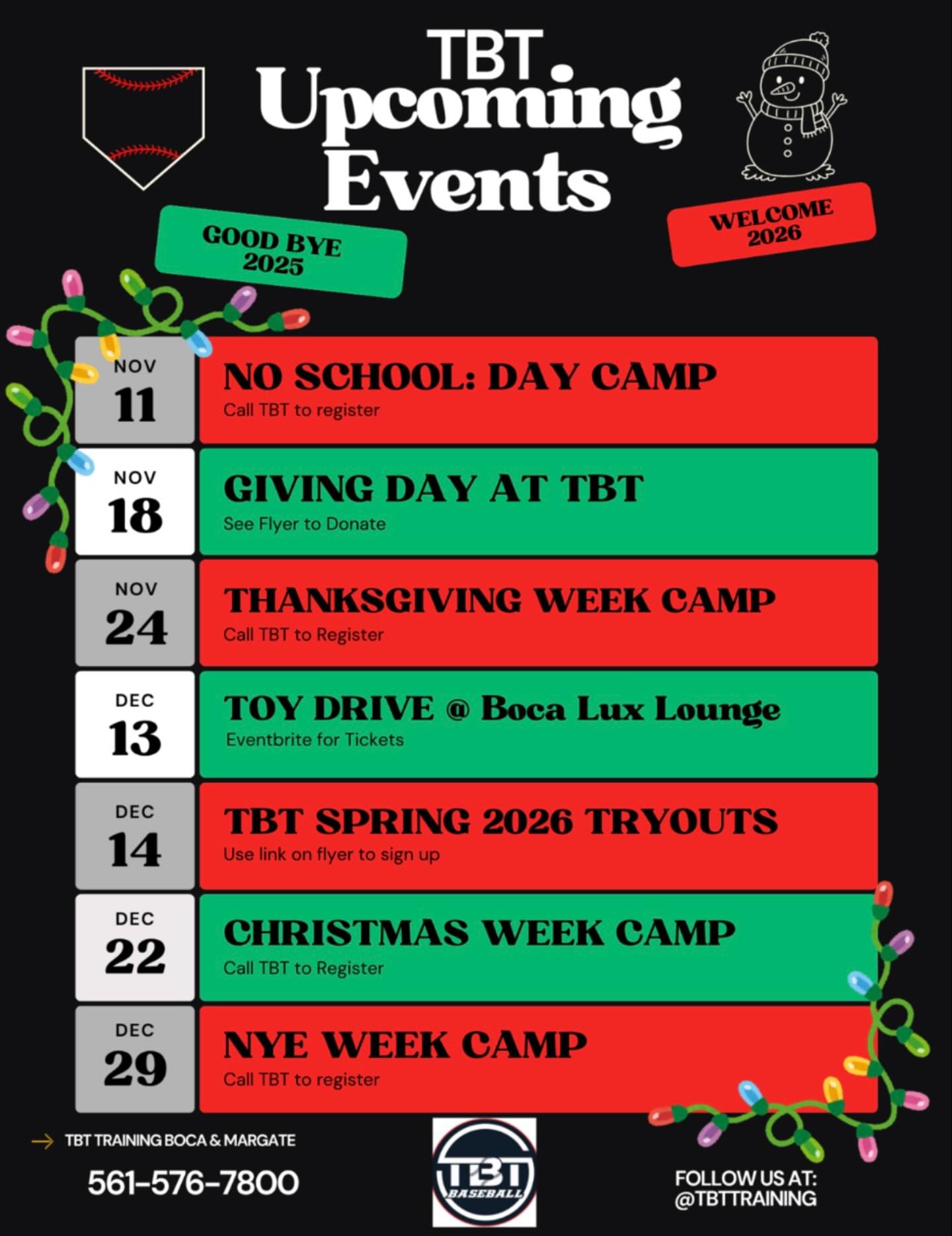 TBT - “Mark your calendars! 📅 Here’s our schedule through the New Year ...