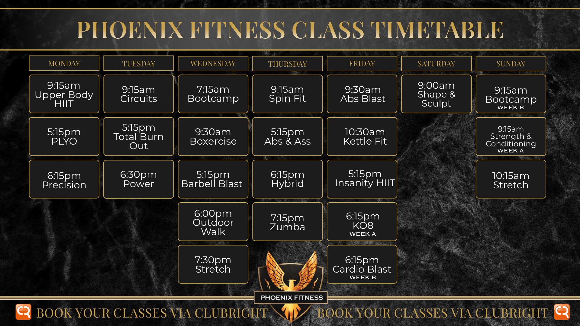 Phoenix - 🚨 NEW YEAR NEW TIMETABLE 🚨 Starting Friday 2nd January 2026 ...