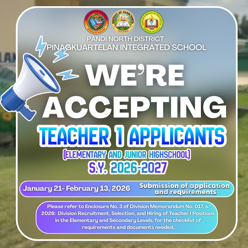 𝐍𝐎𝐖... - DepEd Tayo - Pinagkuartelan Integrated School | Facebook