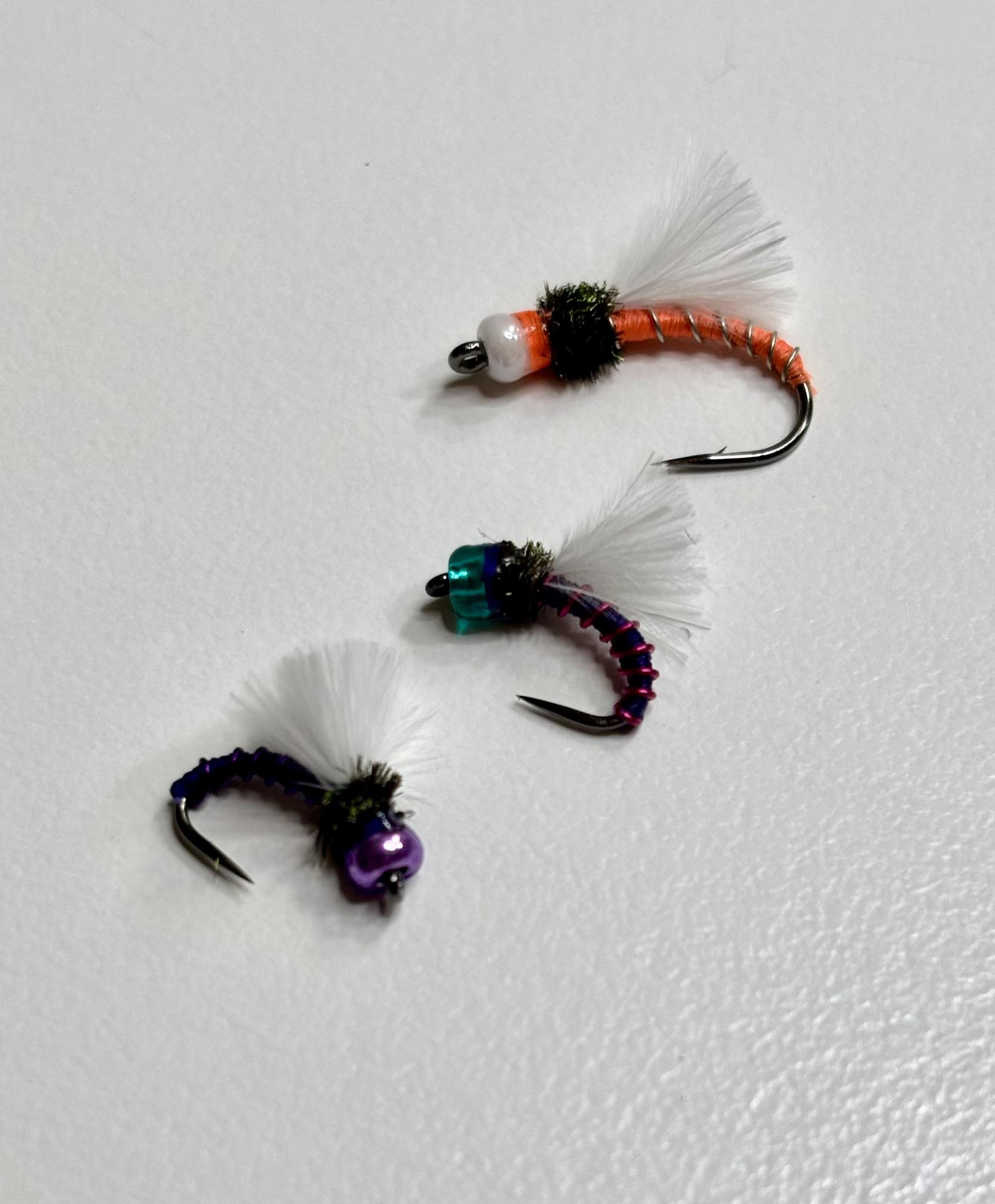 Mercury Blood Midge. Killer Caddis midge glass bead used along
