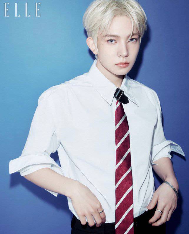 EVAN serves luminous looks for Elle Korea, like the camera can't