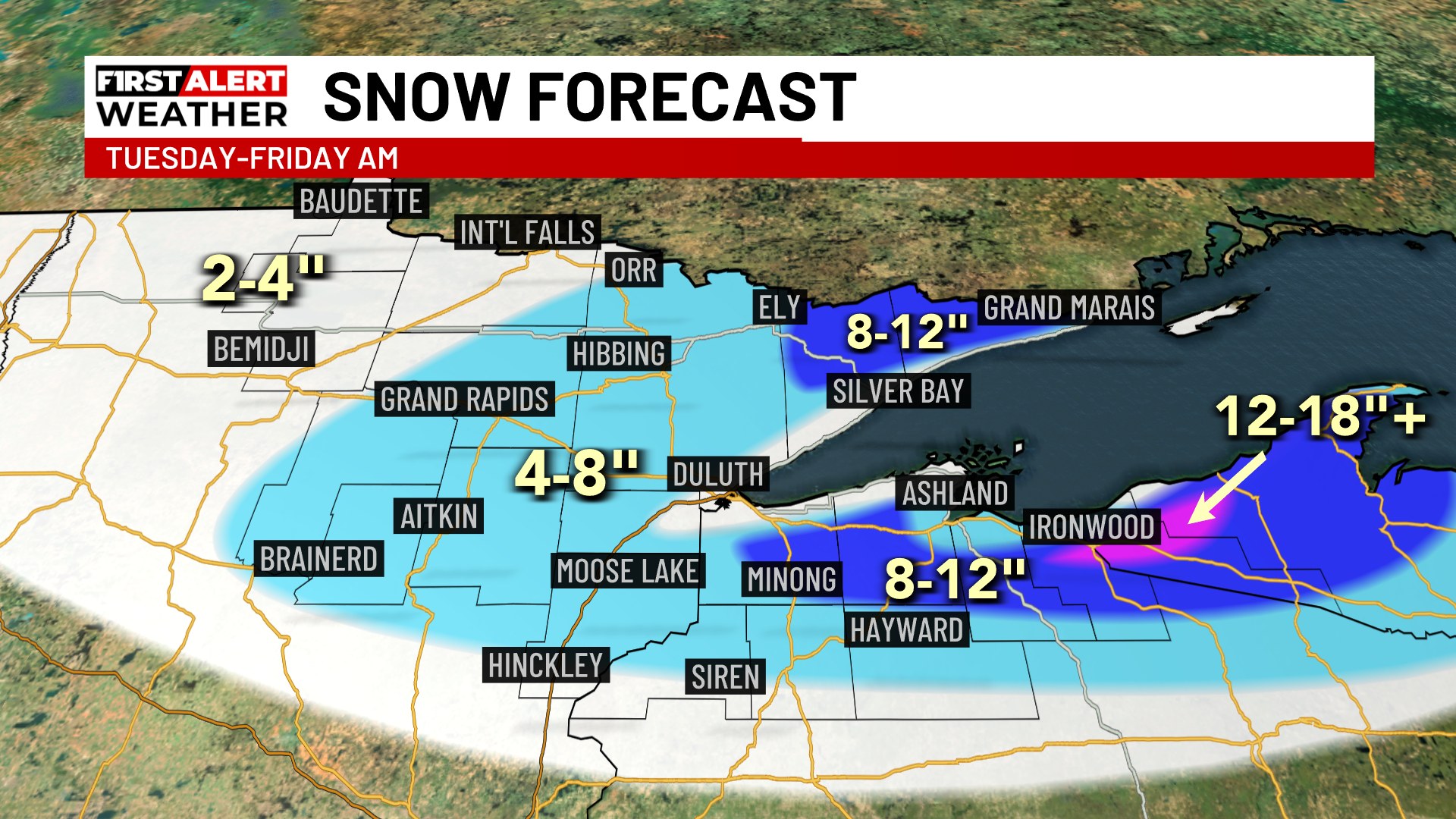 Northern - FIRST ALERT: Here is a look at our preliminary snowfall map ...