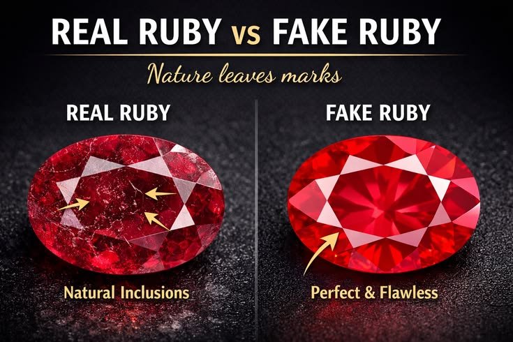 🔴 Real vs Fake Ruby: How to Tell the Difference A real ruby is a