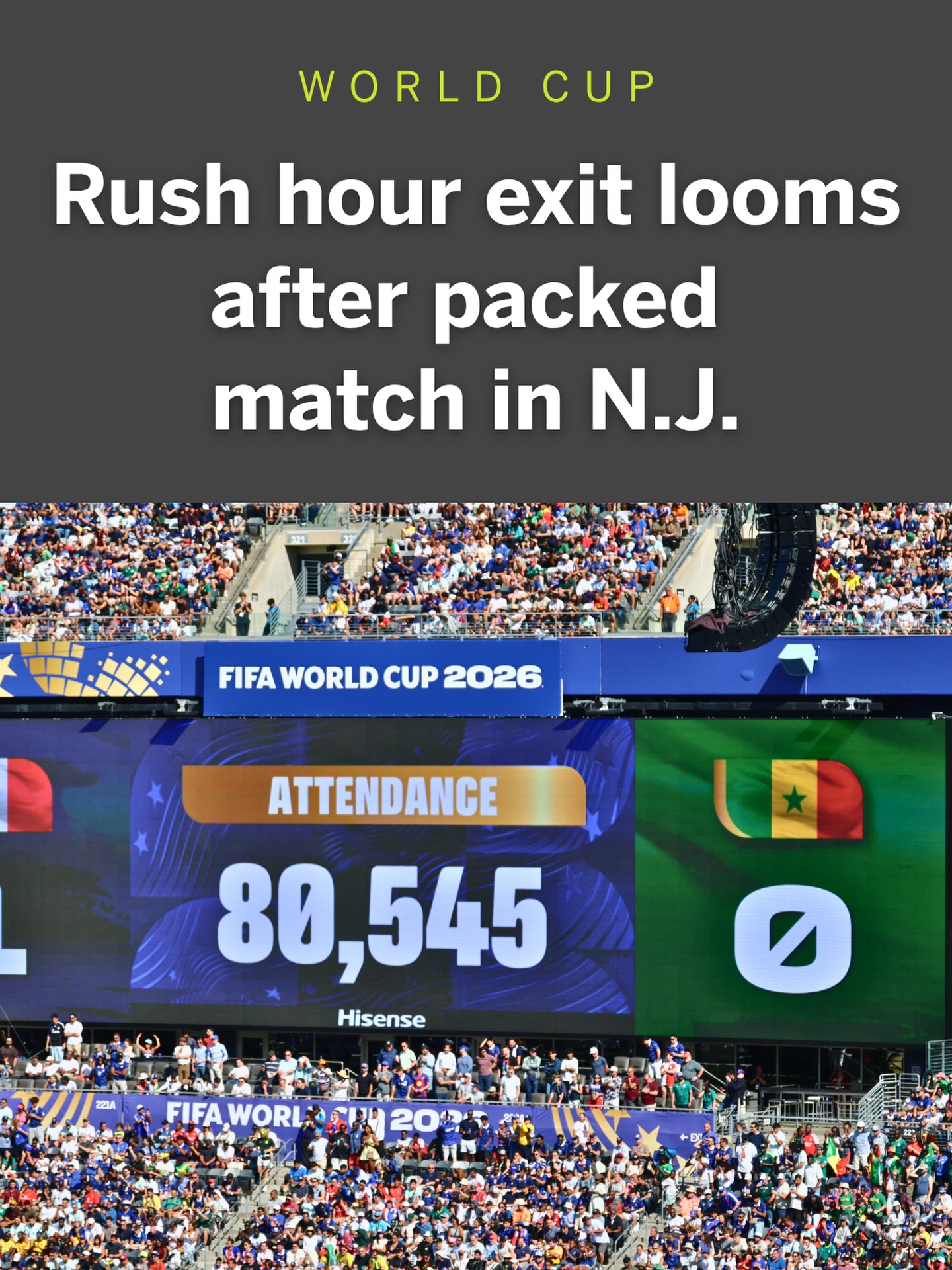 NJ.com - More than 80,000 fans showed up for today's 3PM France vs
