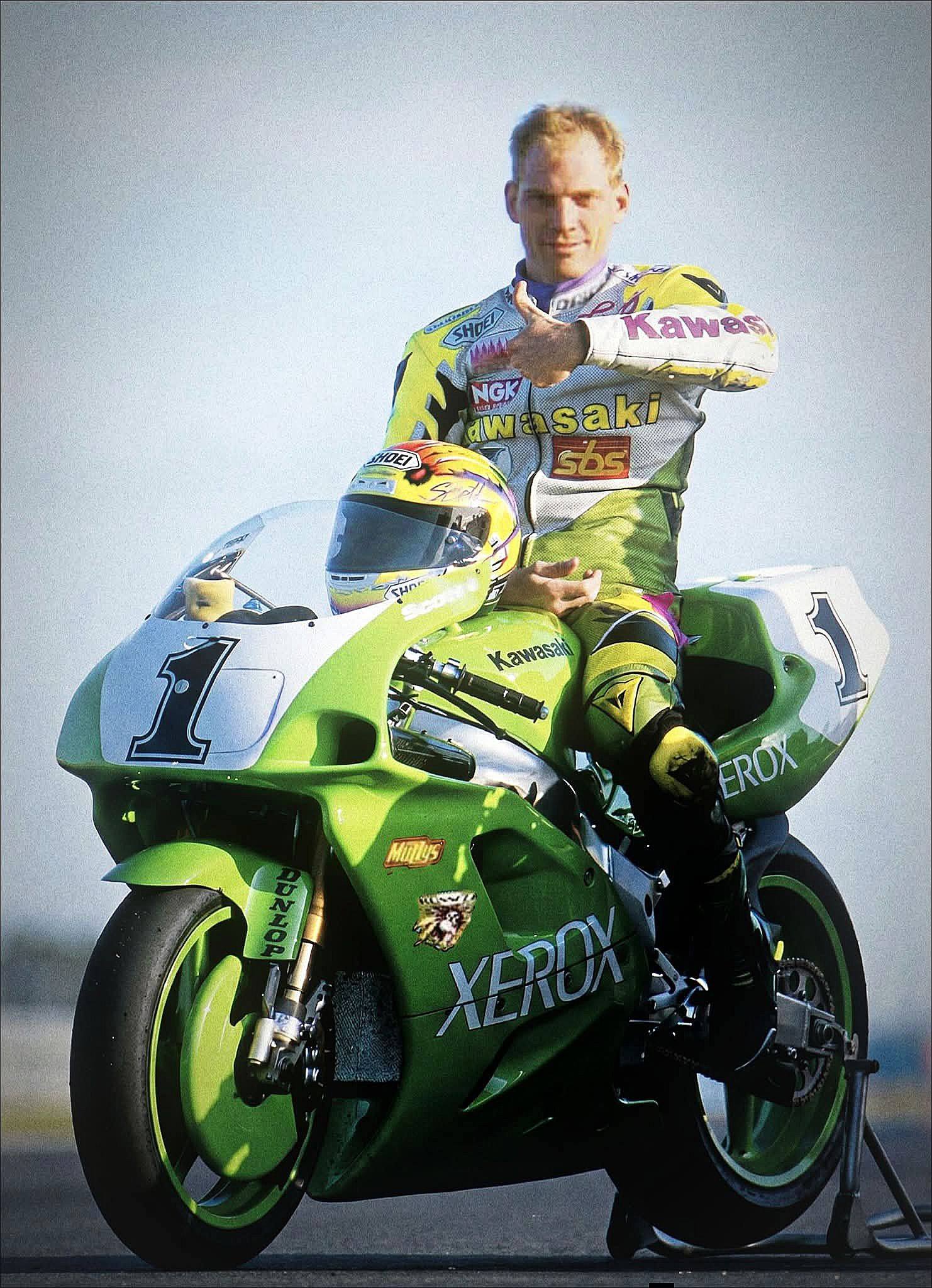 テレビ KAKU Scott Russell Muzzy Kawasaki zx7r WSBK 1993 world champion