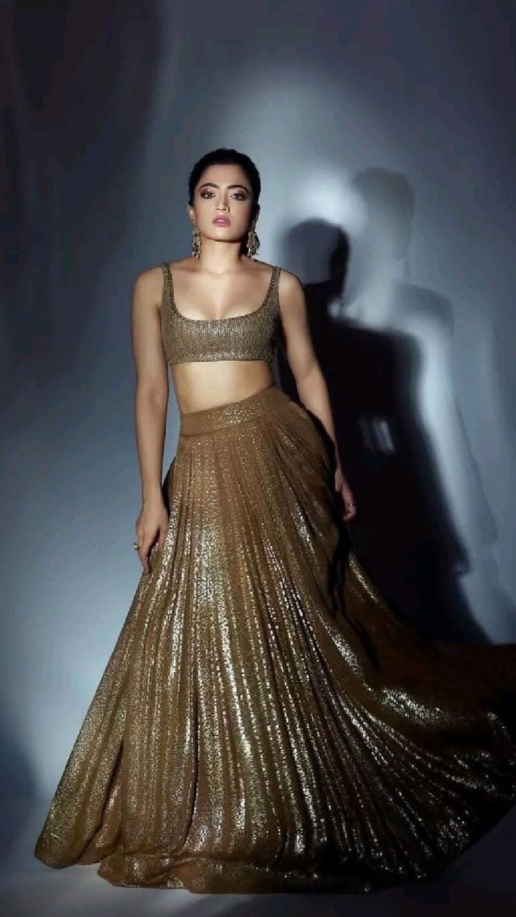 Rashmika Mandanna Steals The Spotlight In A Stunning Brown Dress, Blending B0ld Charm With Effortless Elegance. 🤎🔥 . . . . . . . . . # RashmikaMandanna #Dazzles #BrownDress #Style #fashion #styleinspiration #