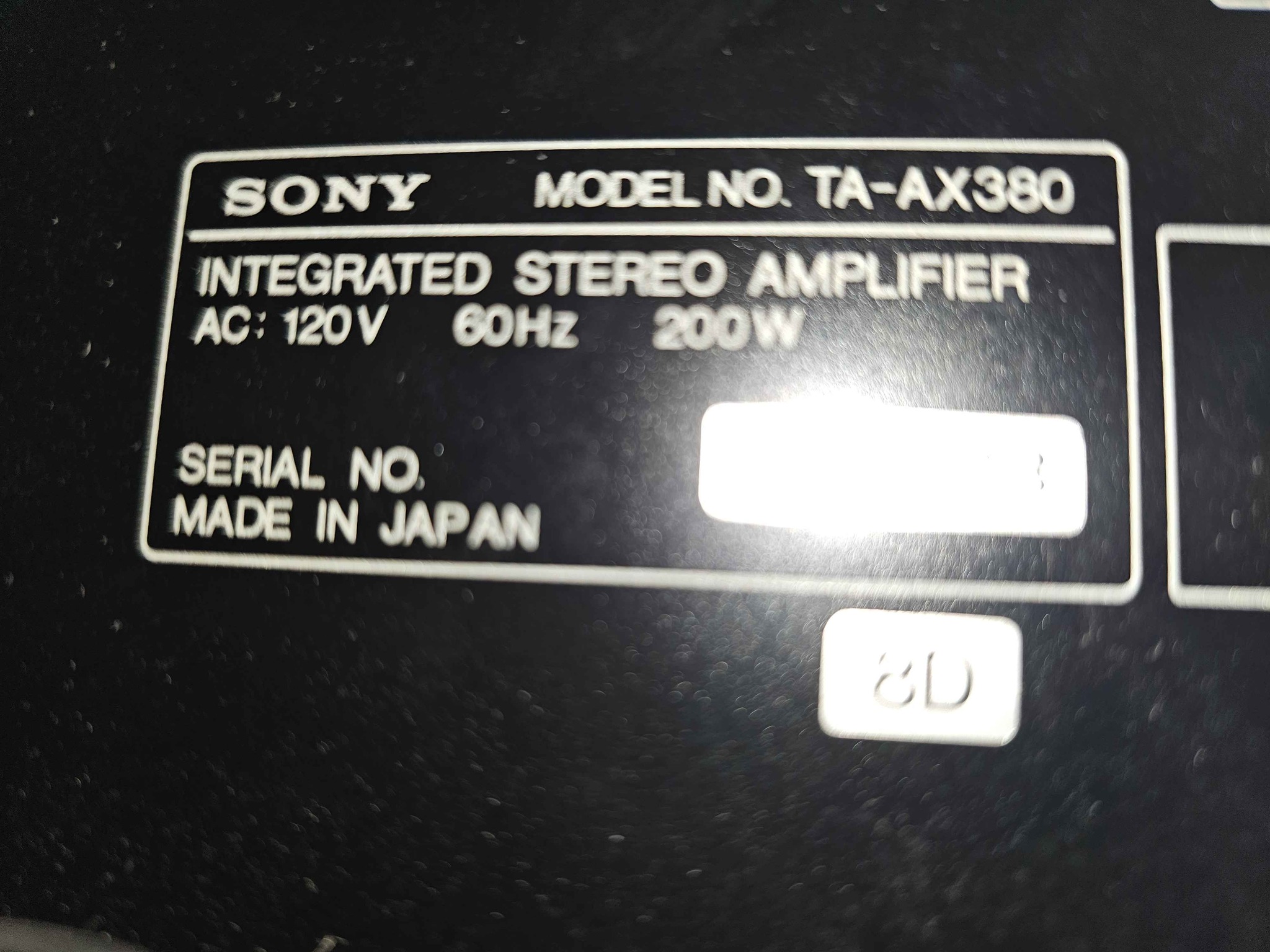 Sony TA-AX380 sound system - Home Theater Systems - Fox River Grove ...