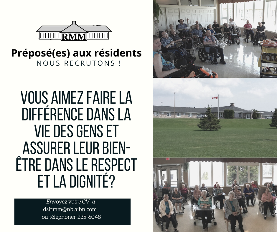 Tu détiens un diplôme de... - Résidence Mgr Melanson Inc. | Facebook