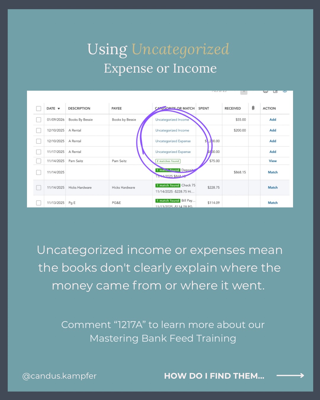 Candus Kampfer - Did you know that in QuickBooks, there... | Facebook