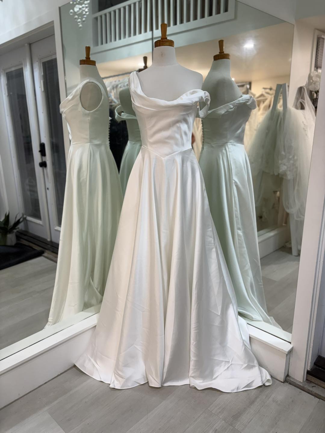 bridesmaid dresses victoria bc Bridal Consignment House long sheer sleeves