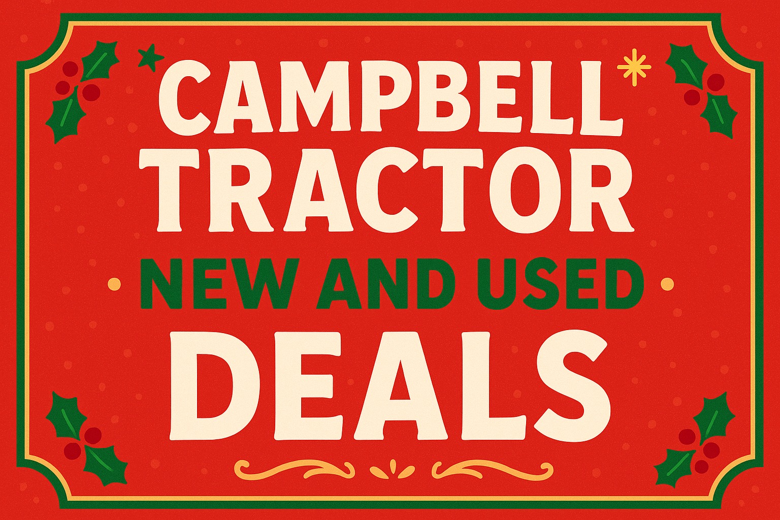 🎉The countdown is ON, and Campbell Tractor is kicking off the New