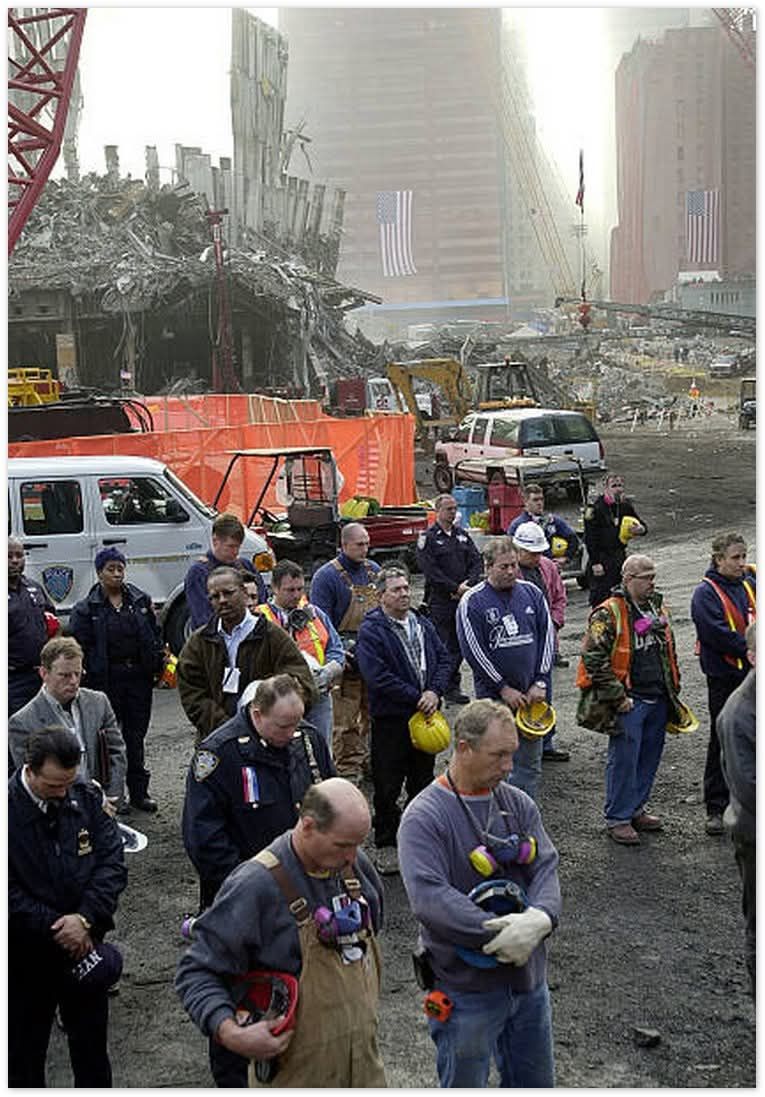 This photo taken on Sept. 11, 2001, shows mannequins on the floor